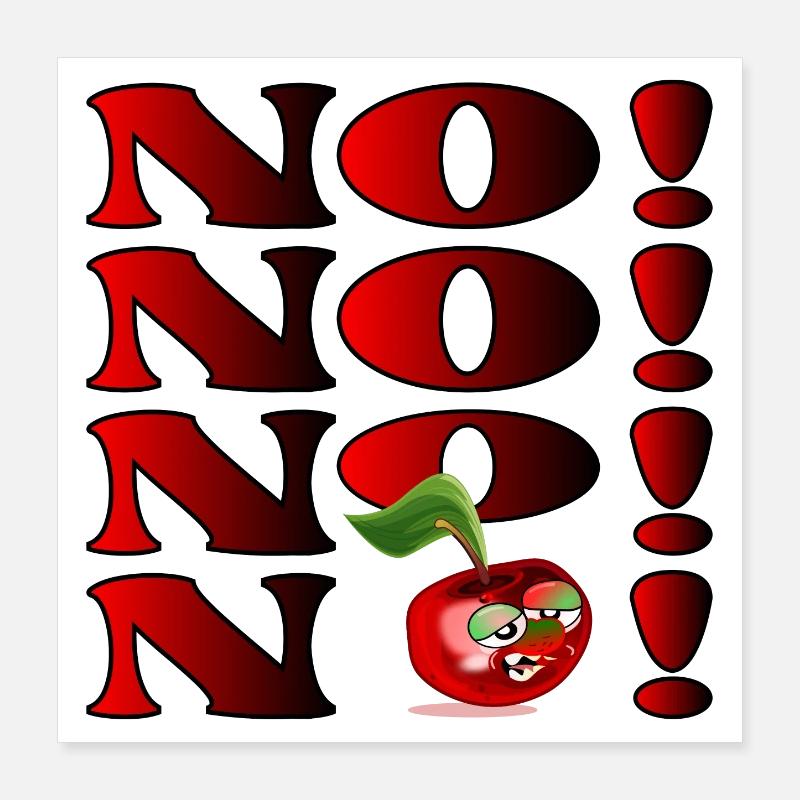 ANSWER NO - EMOTIONAL CHERRY Poster 16" x 16" (40x40 cm)