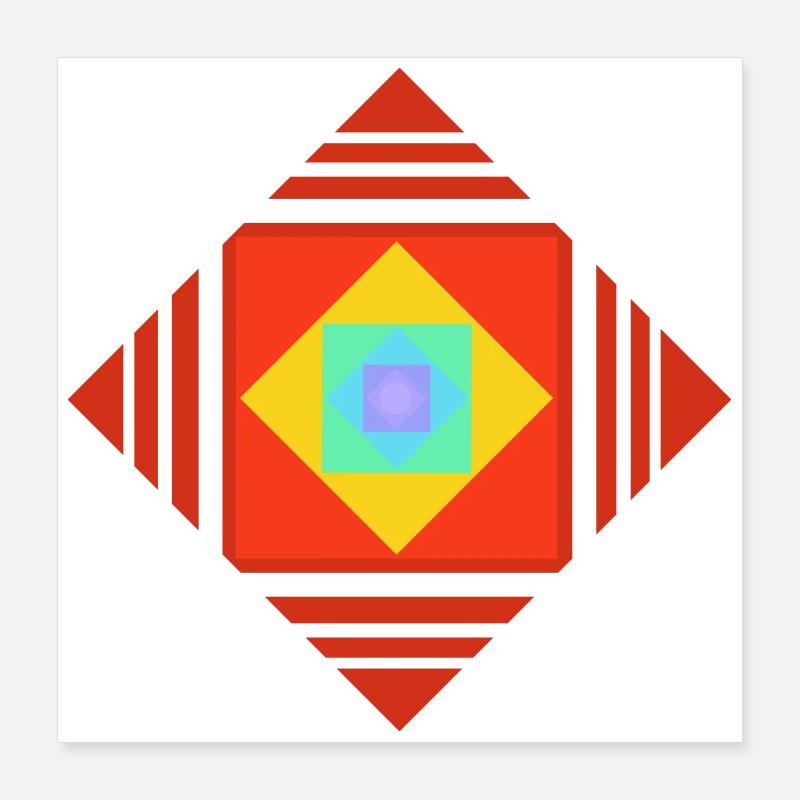  Farbenspiele und Muster Poster 40x40 cm