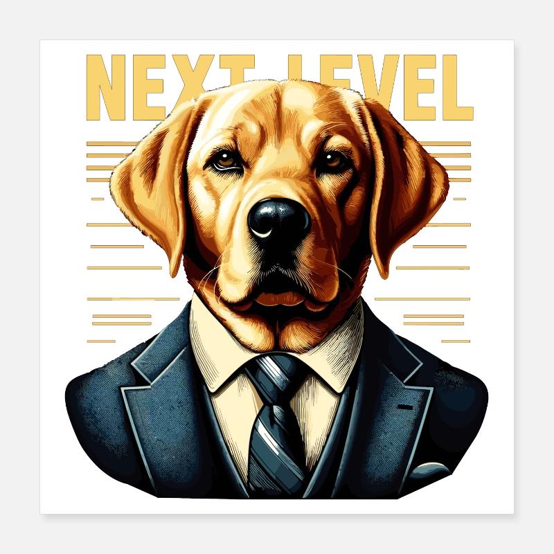 Dudley Labrador Suit Next Level Dog Gift Poster 40 x 40 cm