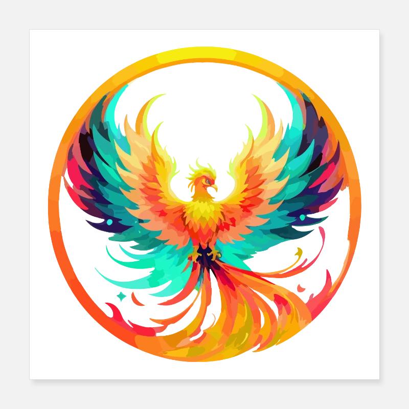Phoenix Phönix Poster 40x40 cm
