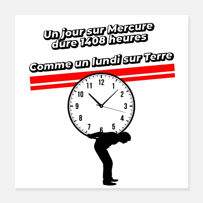 Un lundi sur terre Poster 40 x 40 cm