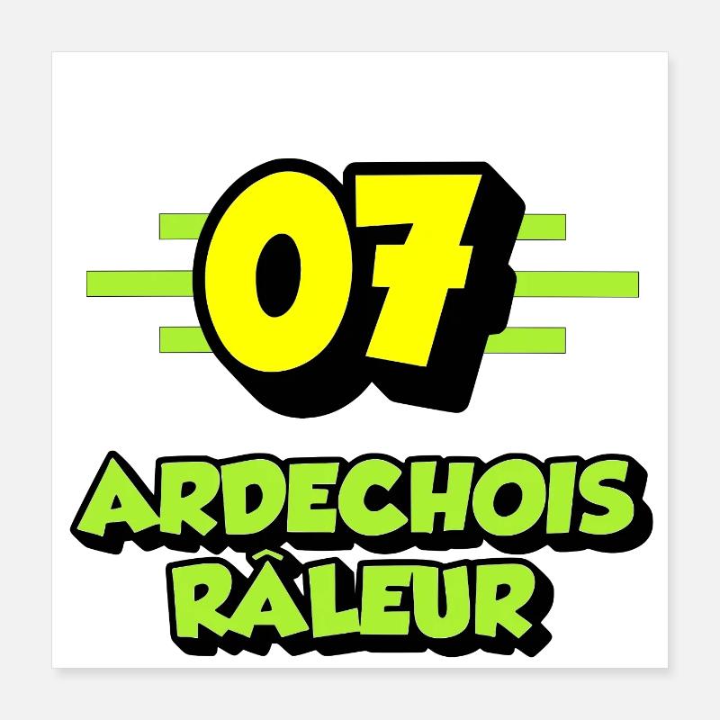 Ardechois râleur Poster 40 x 40 cm