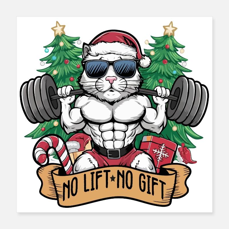 Pas d’ascenseur, pas de cadeau Poster 40 x 40 cm