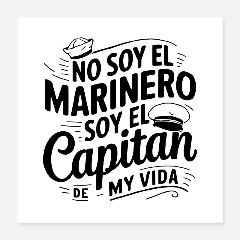 Capitaine de ma vie Poster 40 x 40 cm