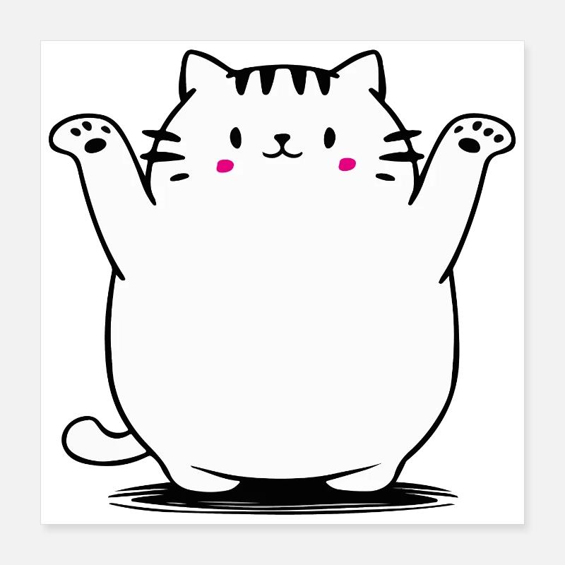 Cute cat Poster 16" x 16" (40x40 cm)