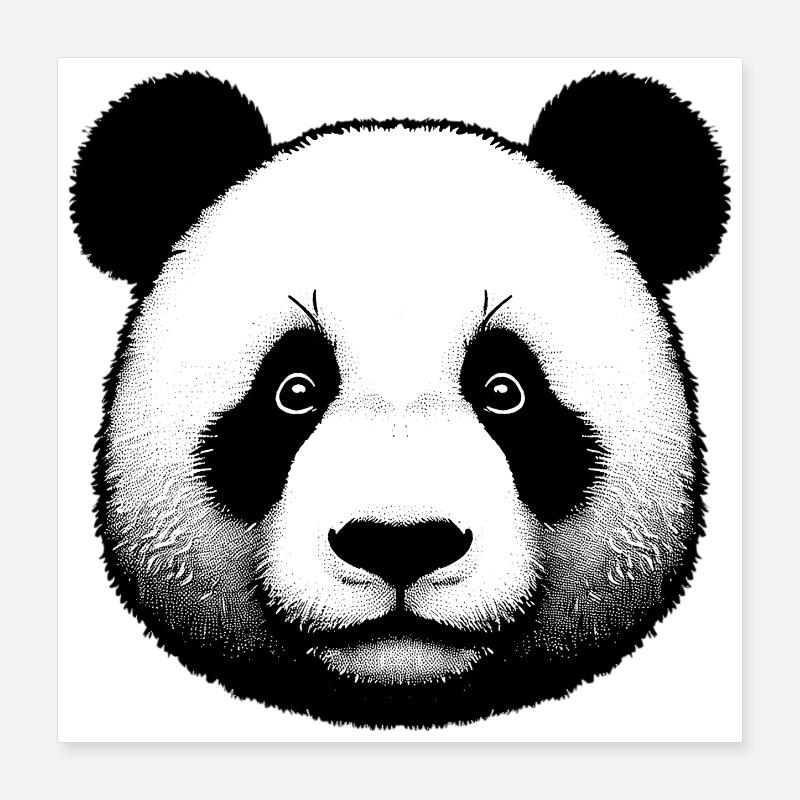 Panda Poster 40 x 40 cm