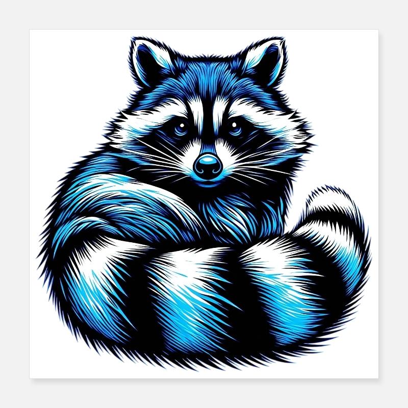 Raton laveur Poster 40 x 40 cm