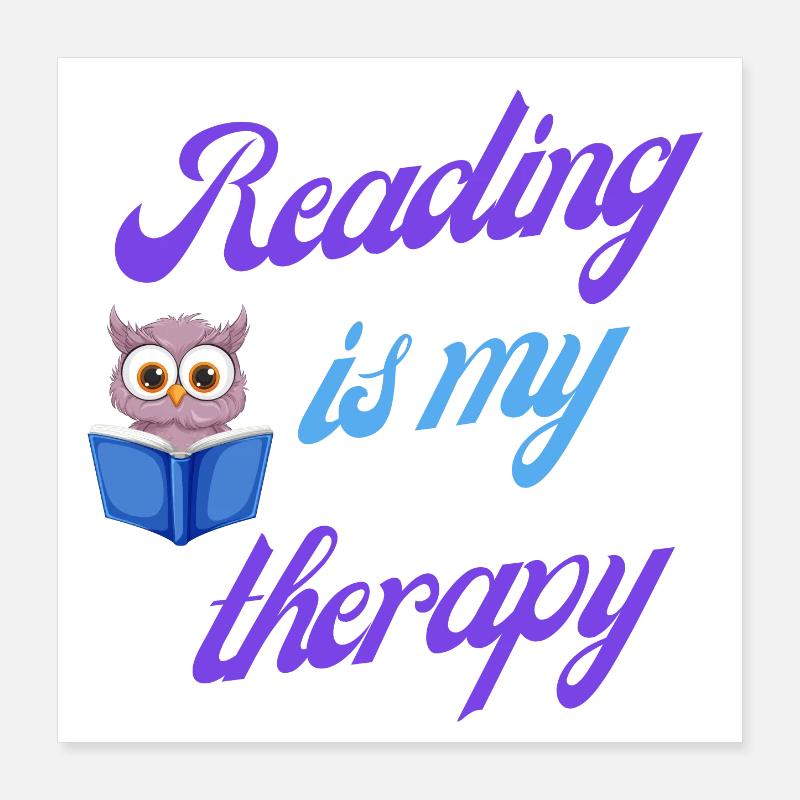 Lesetherapie-Geschenk Poster 40x40 cm
