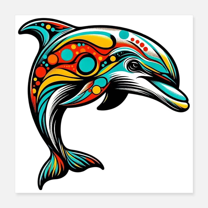 Dauphin Poster 40 x 40 cm