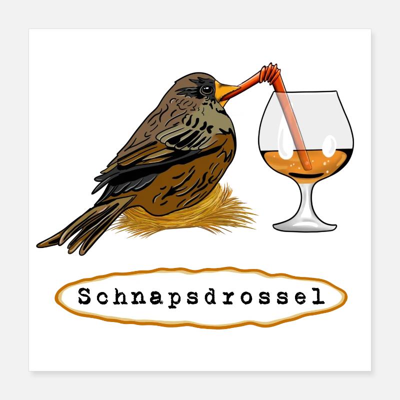 Stößchen ! Boozer Poster 40 x 40 cm