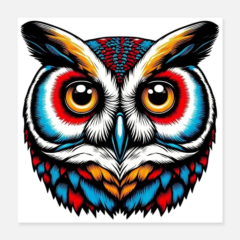 Eule Poster 40x40 cm