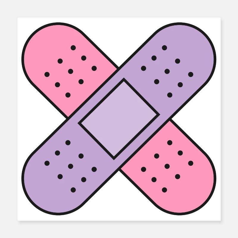 Gips Kreuz Farbe Poster 40x40 cm