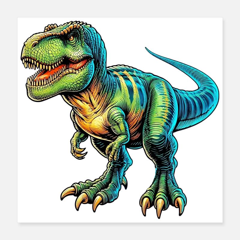 Dinosaurier Poster 40x40 cm