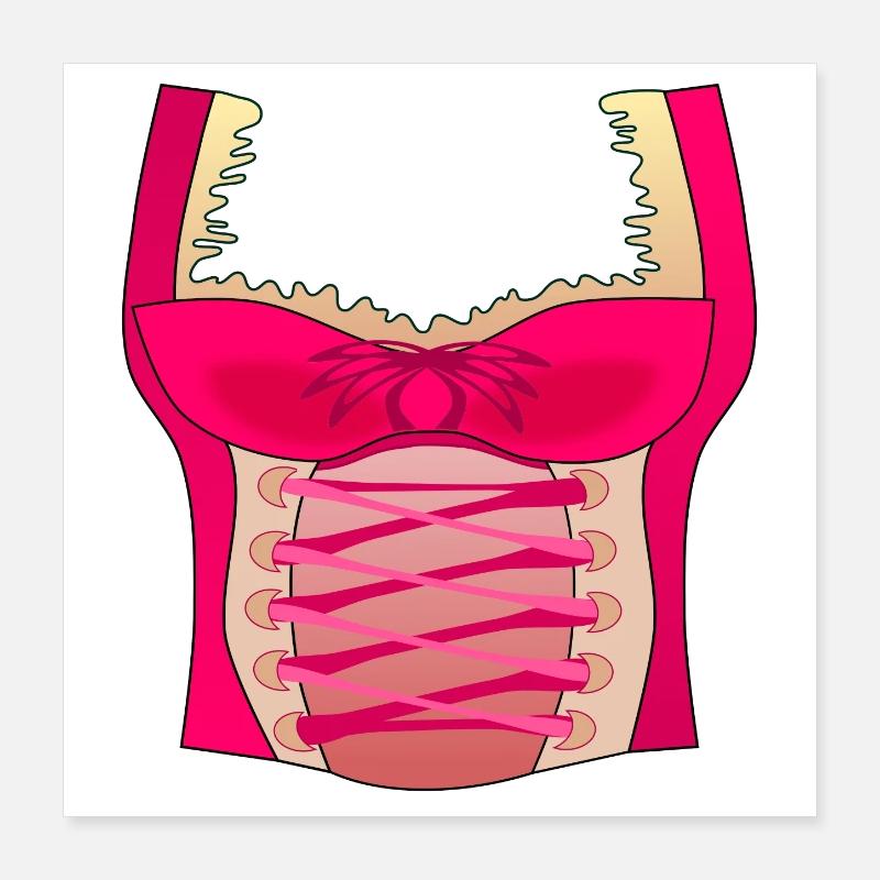 DAMEN TRACHTEN DIRNDL Poster 40x40 cm
