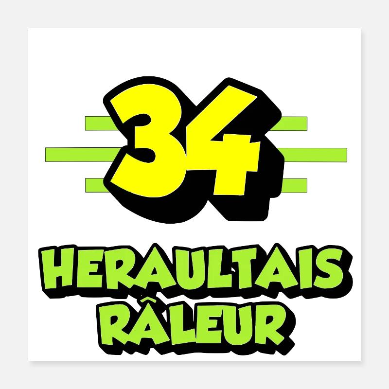 Héraultais râleur Poster 40 x 40 cm