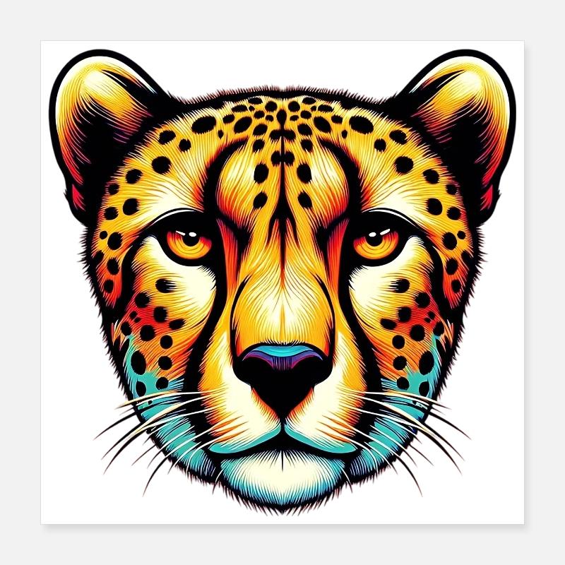 Cheetah Poster 16" x 16" (40x40 cm)