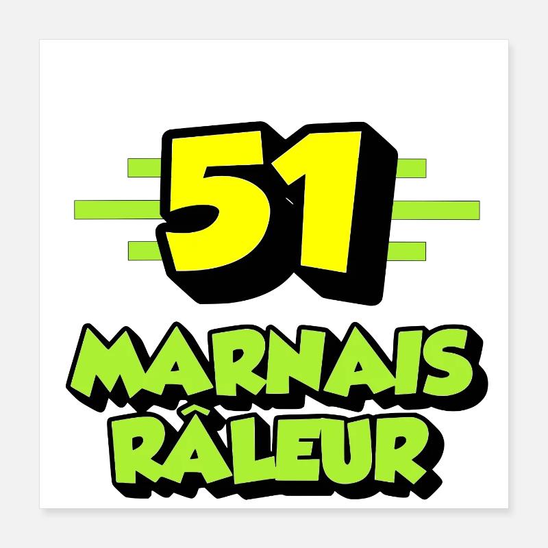Marnais râleur Poster 40 x 40 cm