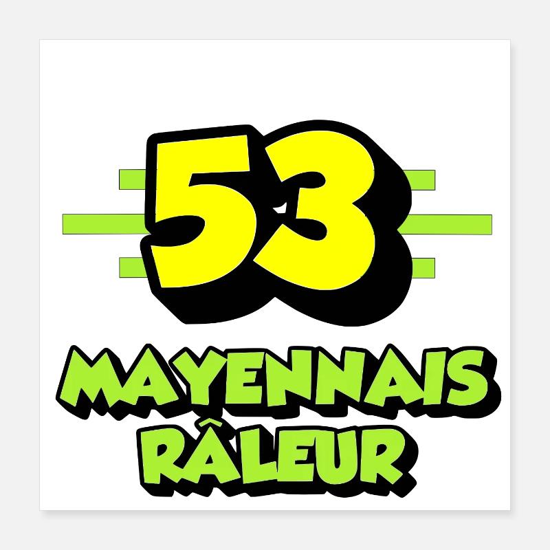 Mayennais râleur Poster 40 x 40 cm