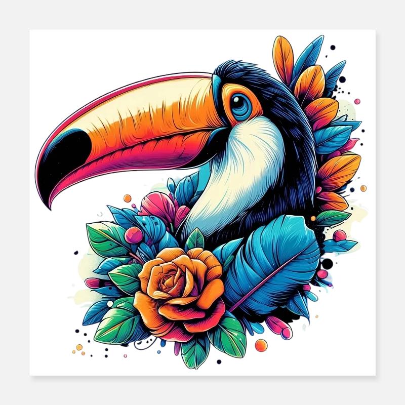 Toucan Poster 40 x 40 cm