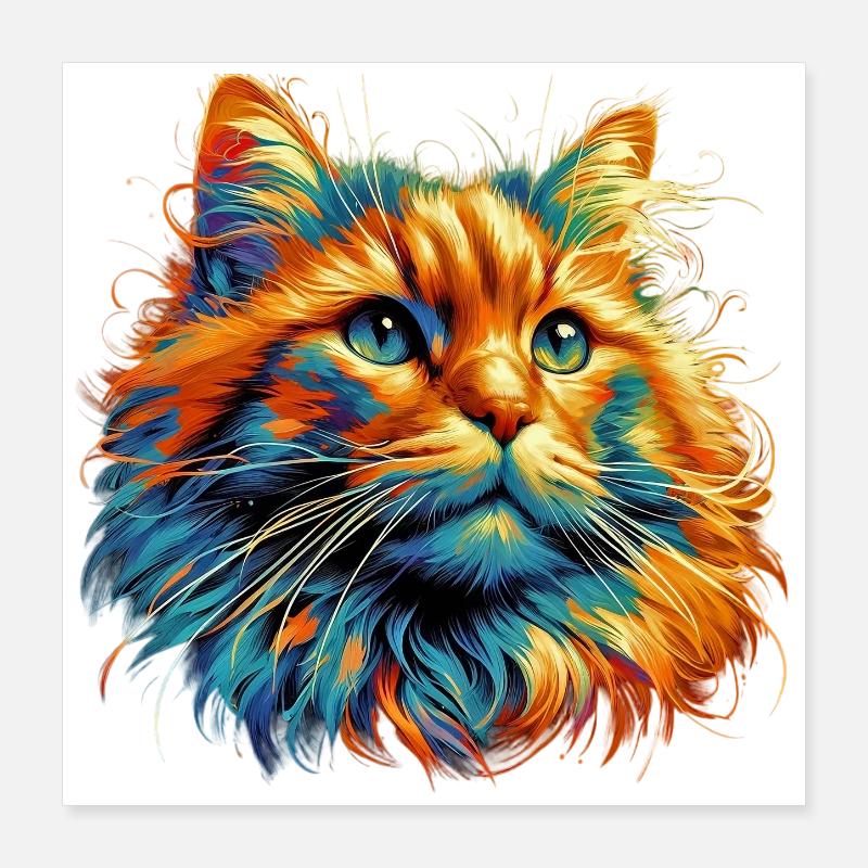 Chat Poster 40 x 40 cm