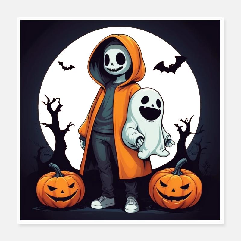 Halloween Ghosts Poster 40x40 cm