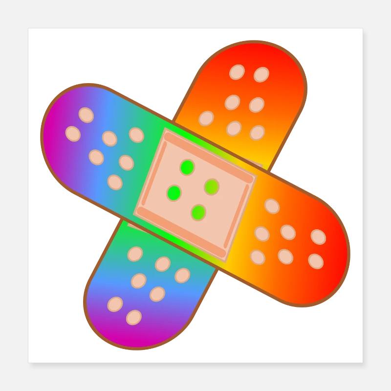 RAINBOW PATCH Poster 16" x 16" (40x40 cm)