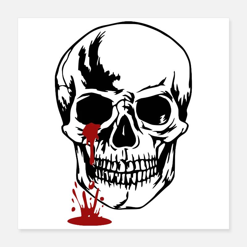 Skull Poster 16" x 16" (40x40 cm)