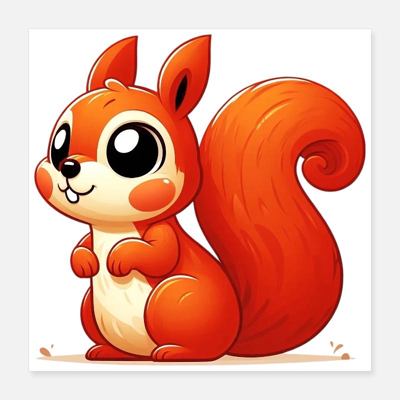Eichhörnchen Poster 40x40 cm