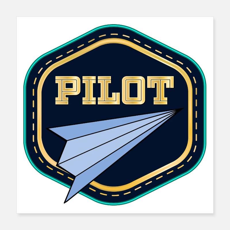 PILOT KOSTÜM Poster 40x40 cm