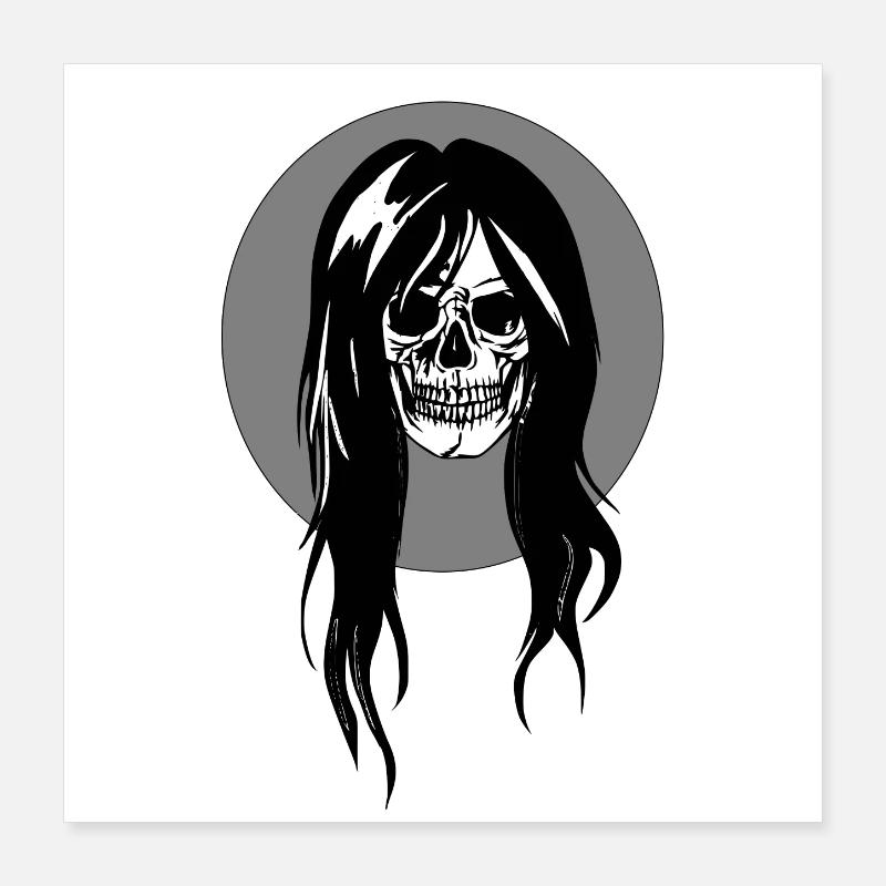 Weiblicher Schädel Poster 40x40 cm