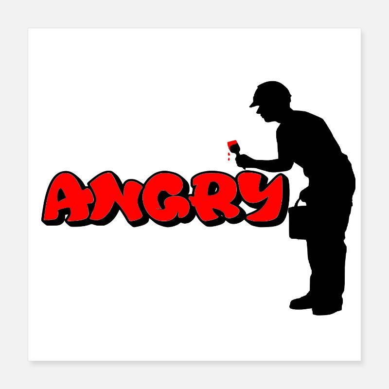 Angry Poster 40 x 40 cm