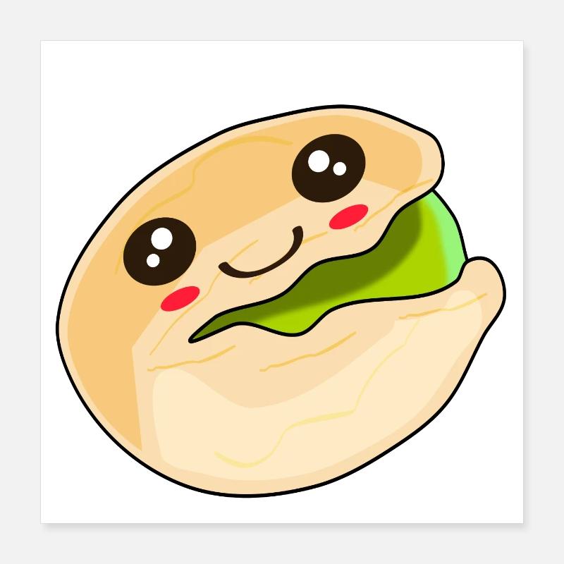 KAWAII PISTACHIO Poster 16" x 16" (40x40 cm)