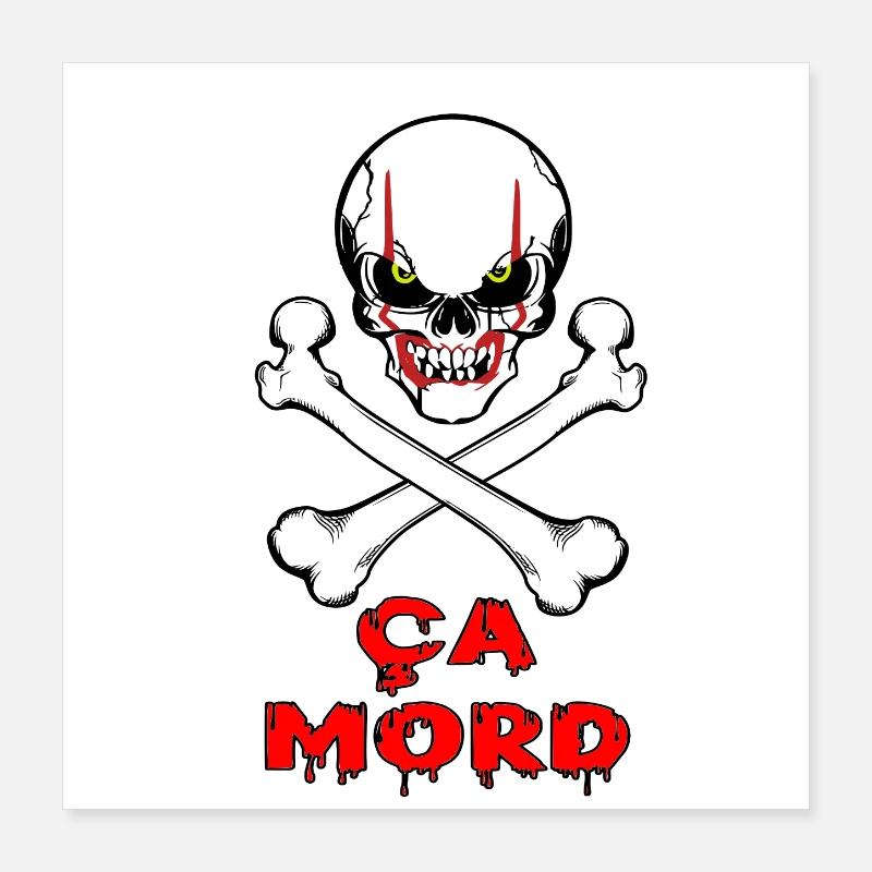 Er beißt Poster 40x40 cm