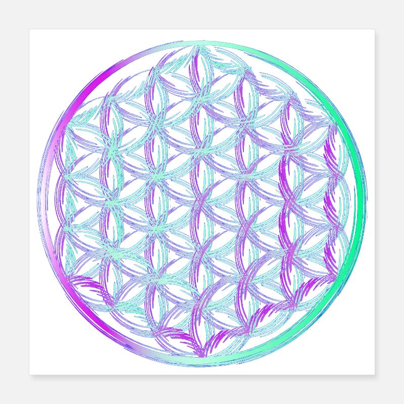 Lebensblume Poster 40x40 cm