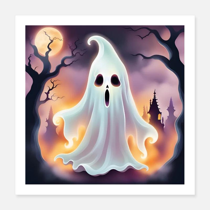 Ghost, Halloween, Scare Poster 16" x 16" (40x40 cm)