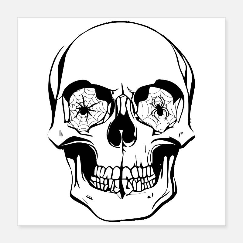 Schädel Poster 40x40 cm
