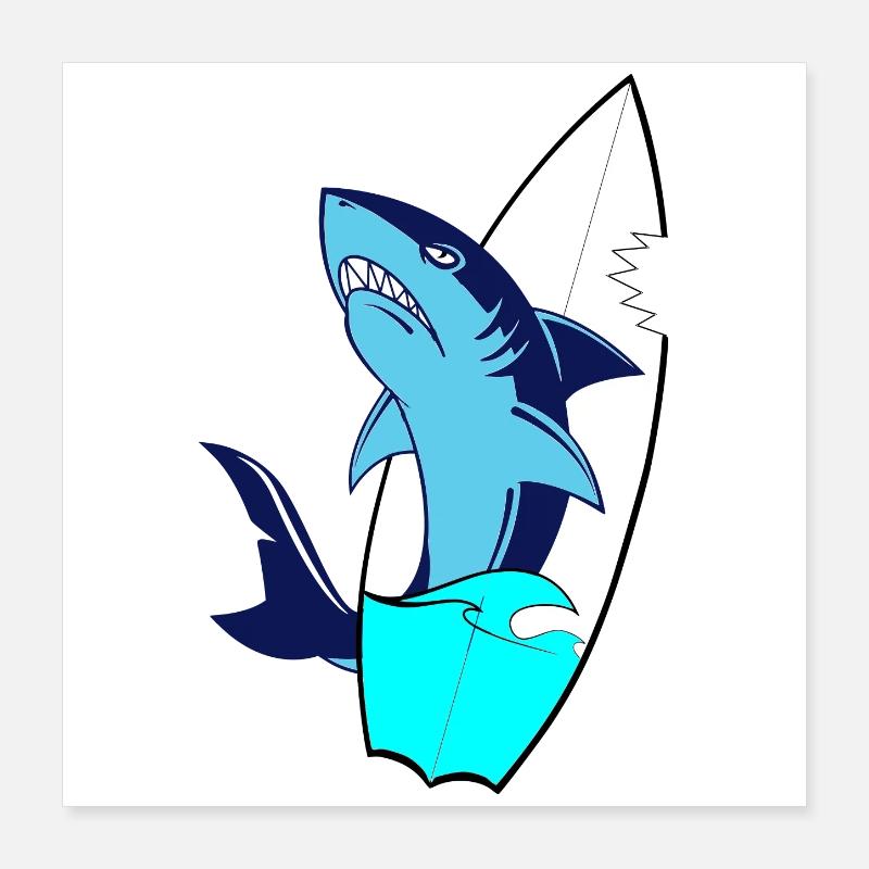 Planche de surf Poster 40 x 40 cm