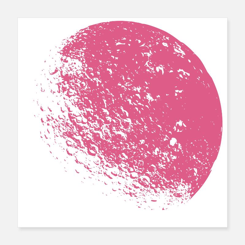 Rosa Mond Poster 40x40 cm