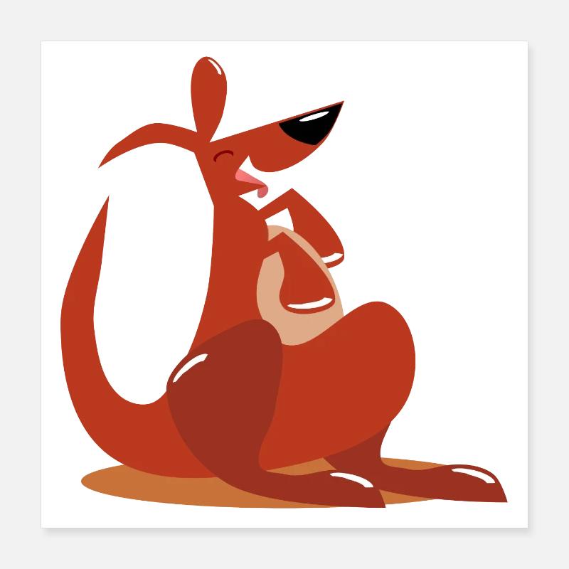 Kängurus Australien Poster 40x40 cm