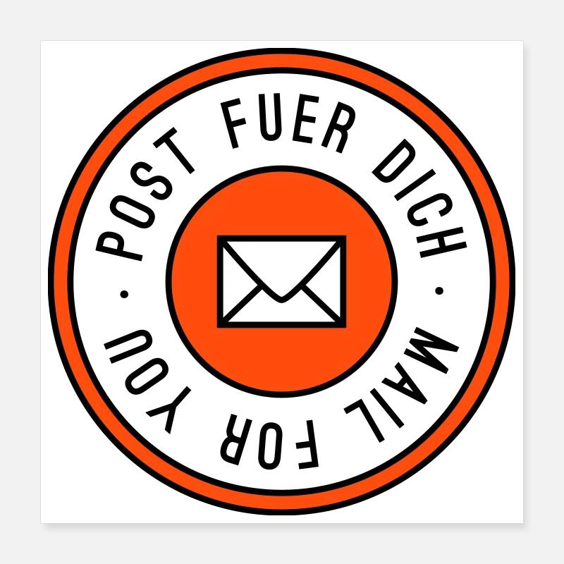 Mail pour vous tricolore Poster 40 x 40 cm