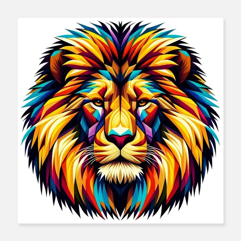 Löwe Poster 40x40 cm