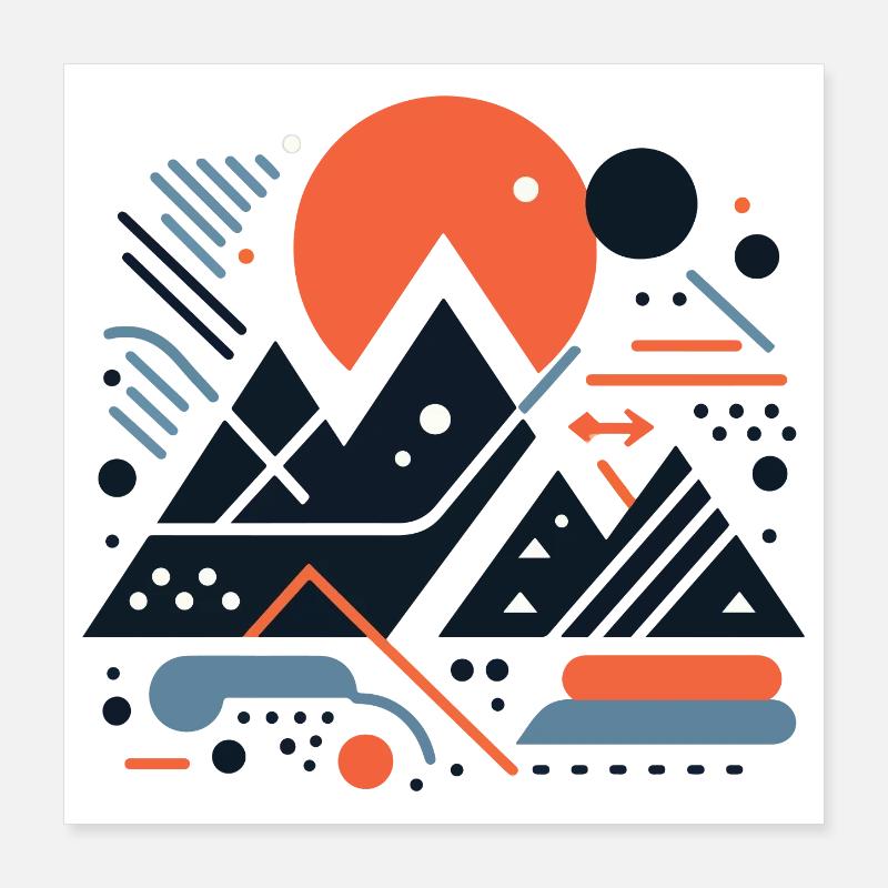 Gebirge Poster 40x40 cm