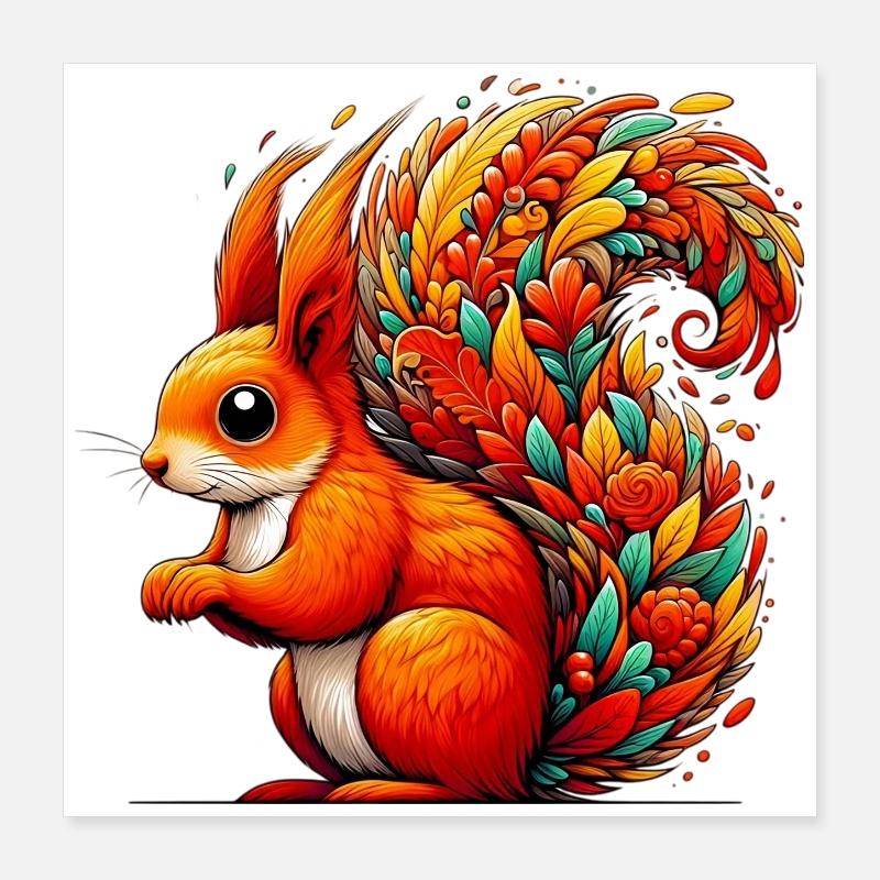 Squirrel Poster 16" x 16" (40x40 cm)