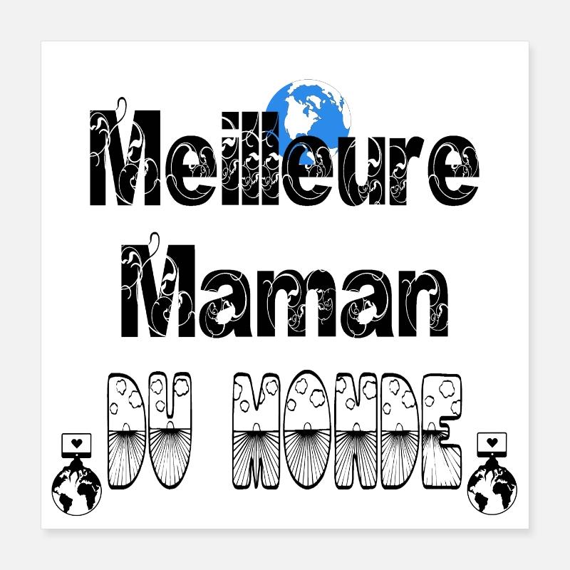 Meilleure Maman du Monde Poster 40 x 40 cm