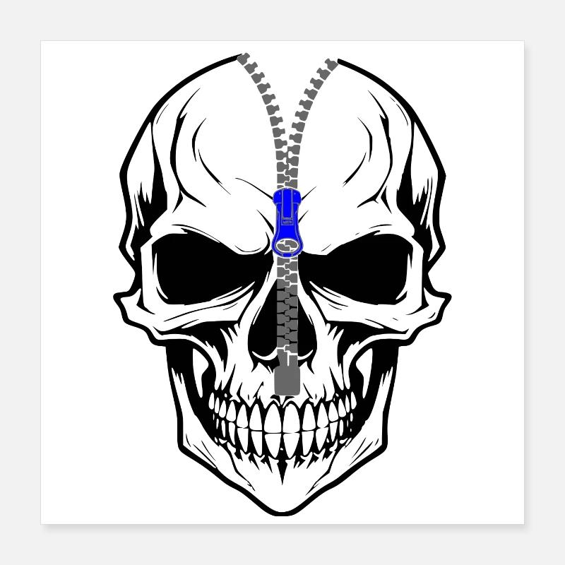 Schädel Poster 40x40 cm