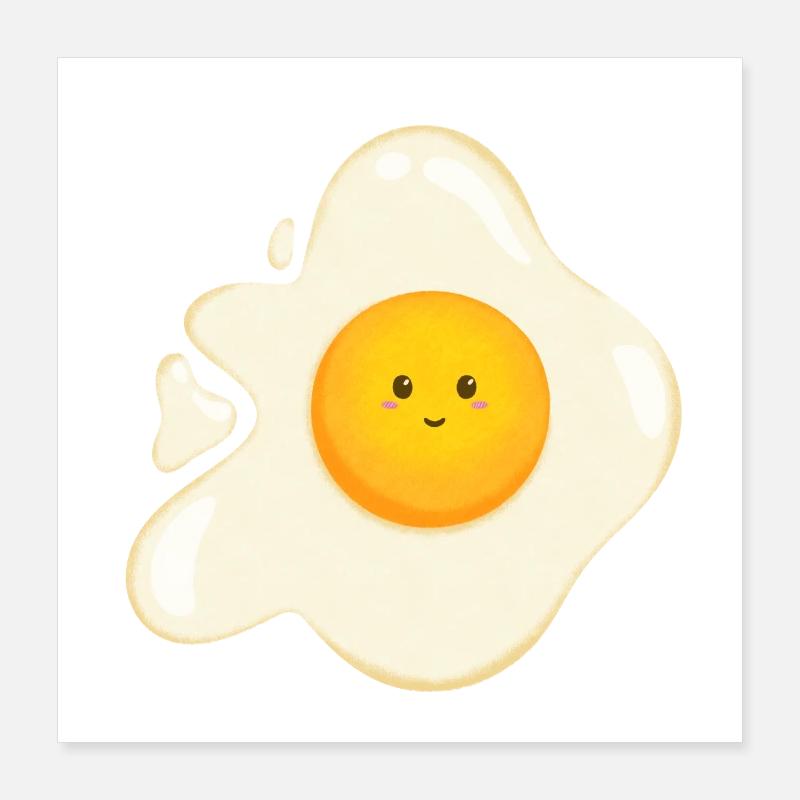 Süßes Spiegelei Poster 40x40 cm