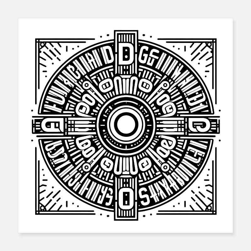Ki Design Pattern | undefinied circle Poster 16" x 16" (40x40 cm)