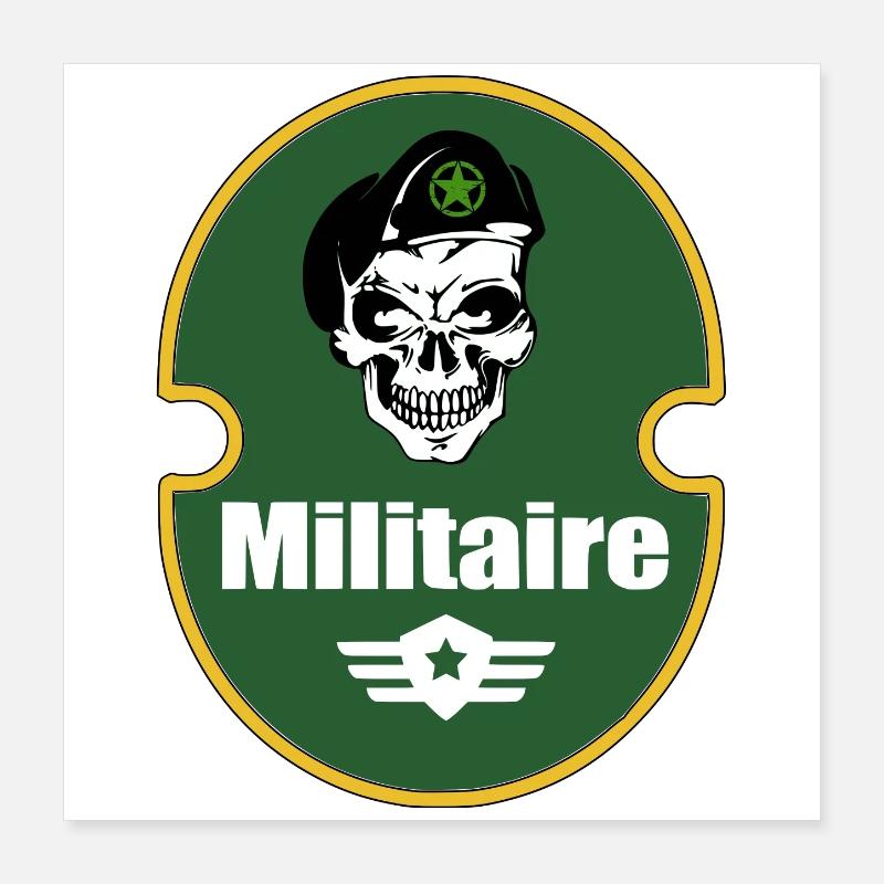 Militaire Poster 40 x 40 cm