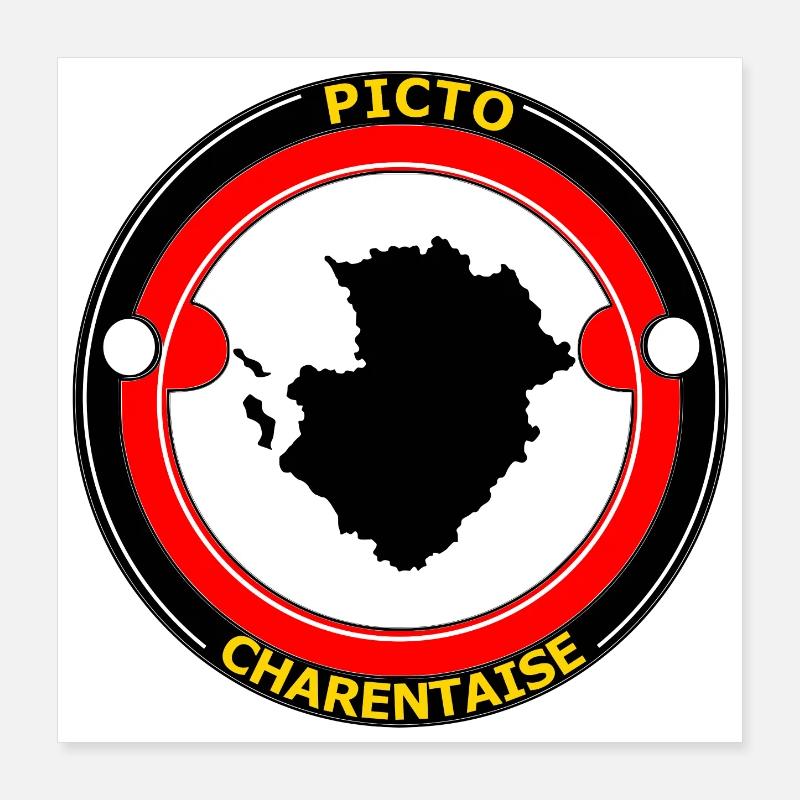 Piktogramm Charentaise Poster 40x40 cm