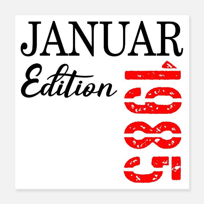 42. GEBURTSTAG JANUAR 1985 Poster 40x40 cm